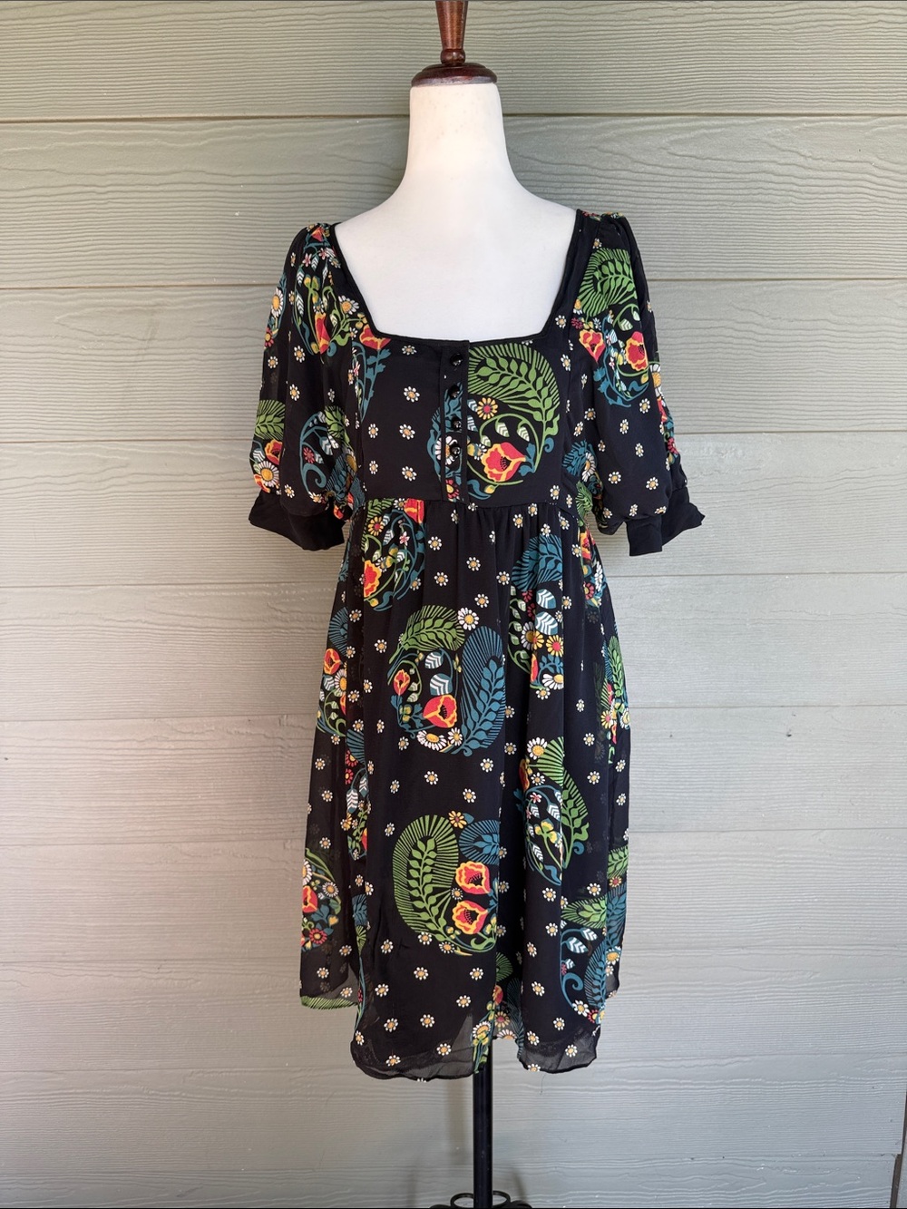 Maeve Short Sleeve Silk Dress
